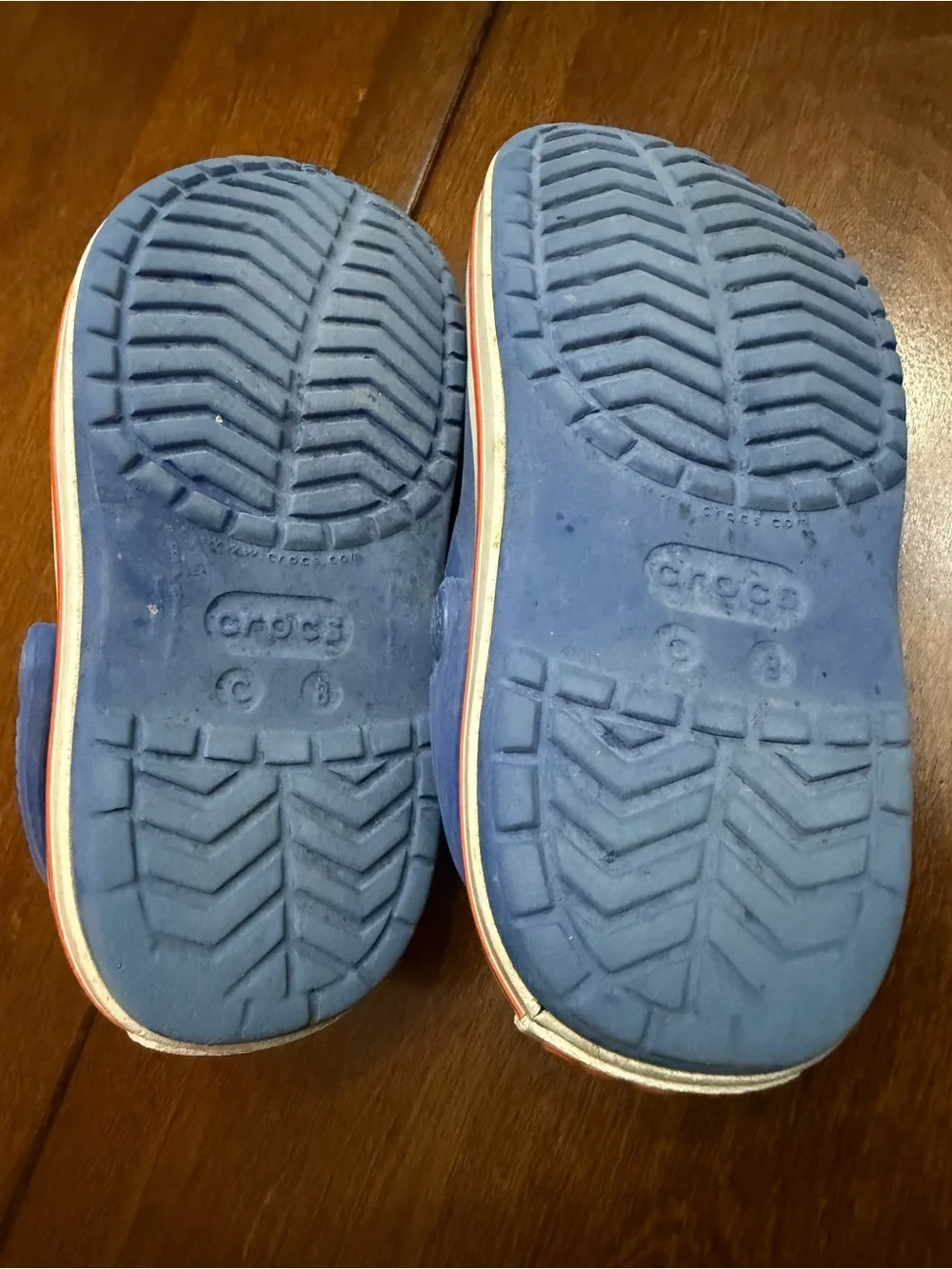 CROCS Kids' Classic Water Clogs - Royal Blue with White Trim